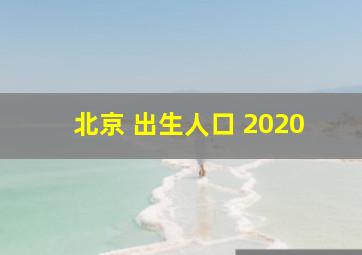 北京 出生人口 2020